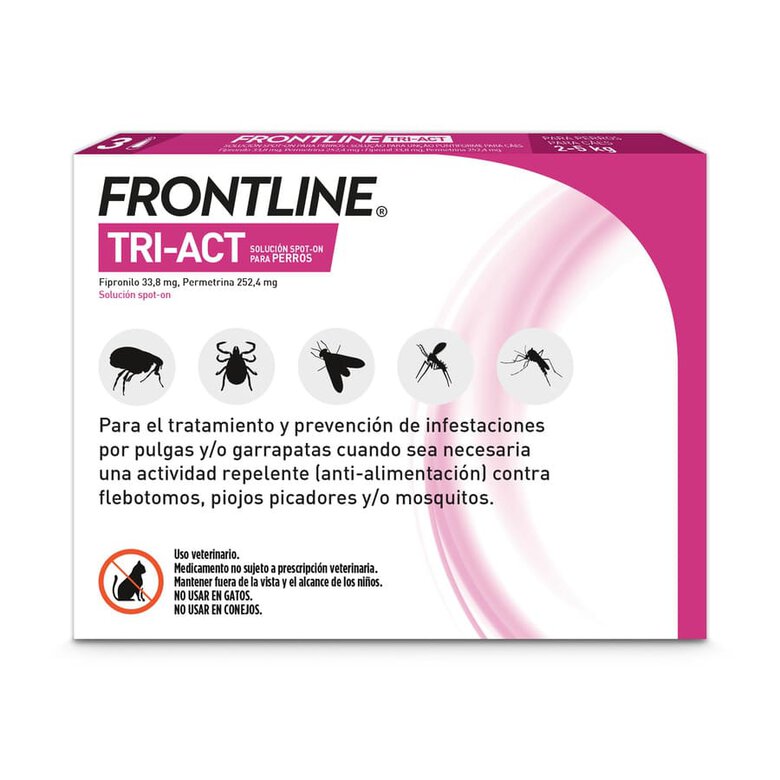 Frontline Tri-Act Pipetas Antiparasitarias para perros 5 - 10 kg, , large image number null